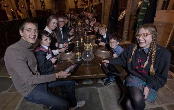 Oliver Phelps, Jessie Cave attend Sky Movies Harry Potter films promo ...